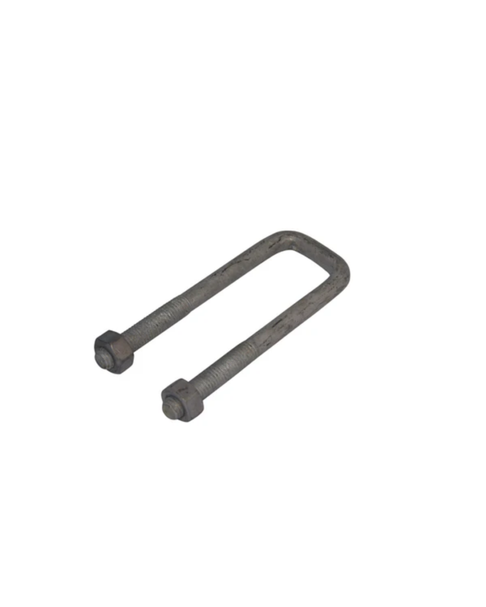 Square U-Bolt + Nuts & Washers - 45mm Square x 5" Galvanised 1/2"