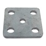 Trailer Axle Slotted Fish Plate Galvanised 10mm t/s 45mm Spring 5/8" Bolts