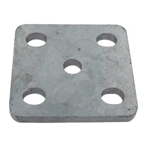 Trailer Axle Slotted Fish Plate Galvanised 10mm t/s 45mm Spring 5/8" Bolts