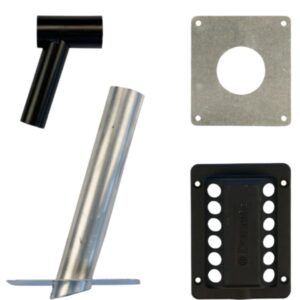 Dometic Fridge Gas Flue Kit with T Piece 3776 - Black