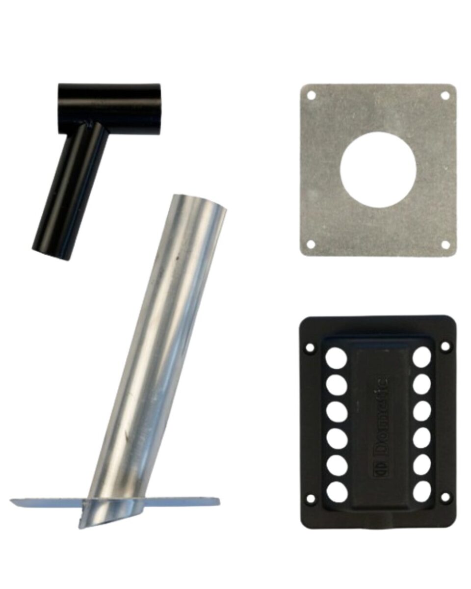 Dometic Fridge Gas Flue Kit with T Piece 3776 - Black