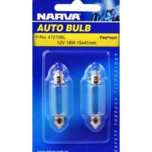 12V 18W 15x41 FESTOON Blister Pack - 2