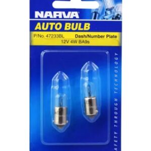 12V 4W BA9s Bulb Blister Pack - 2 (47233BL)