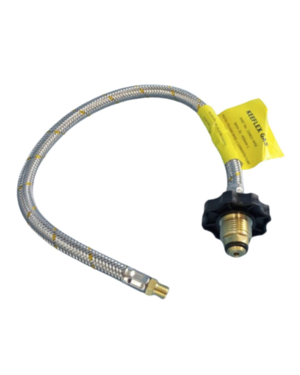 S/S Flexible Hose 450mm with H/Wheel for Double Bottle Kit