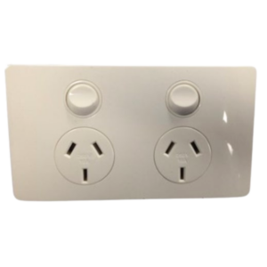CMS Power Outlet Double Natural White