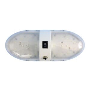 Jayco 12V LED Dual Oval Light with Power Jack - Blue / White Light