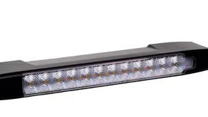 12V DUAL COLOUR AWNING LAMP (WHITE/AMBER) WITH BLACK HOUSING