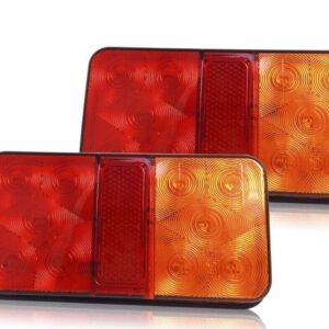 LED TRAILER TAIL LIGHTS TRUCK CARAVAN UTE BOAT LIGHT SCREW Waterproof IP67 Stop - PAIR