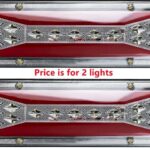 X2 LED Trailer Lights Tail Lamp Stop Brake Dynamic Indicator 12V Taillight Pair