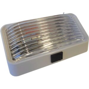 Porch Light C/W Switch White Base-Clear Lens 12V.