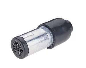 Narva Trailer Plug 6-Pin Small Round Metal (82132BL)