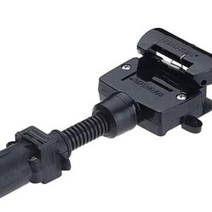 7 Pin Small Round Socket on Car to 7 Pin Flat Plug on Trailer