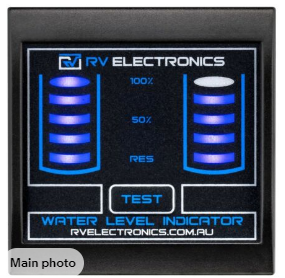 RV Electronics - Slimline LED Black Double Tank Water Level Indicator