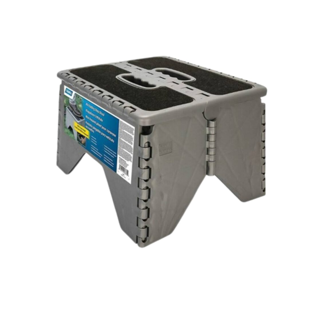 Camco Folding Plastic Step Silver