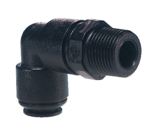 John Guest (JG) 12mm Plastic Swivel Elbow Male 1/2 BSPT