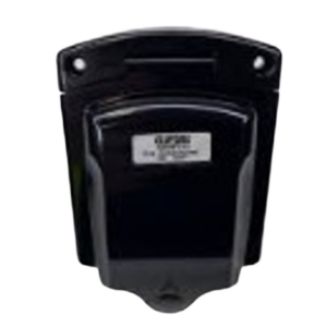 Clipsal Power Inlet, 15amp, Weatherproof Lid, BLACK