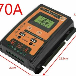 12V-24V MPPT 70A Solar Panel Regulator Charge Controller Dual USB