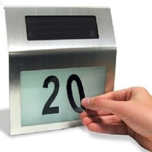 Stainless Steel Illuminated House Number - Warm White