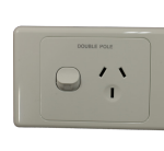 240V Single Power Point Shallow Mount - 10amp Double pole