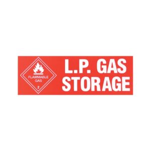 LP Gas Storage Sticker