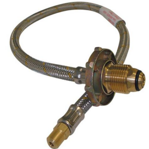 S/S Flexible Hose 600mm with H/Wheel for Double Bottle Kit Pol x 7/16 I/Flare. 6SHW0600