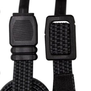 Adjustable Flat Stretch Cords with Steel Core Hooks (Pair)