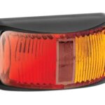 9-33 Volt Model 16 LED Side Marker Lamp (Red/Amber) - Clear Lens.