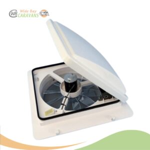 MAXXFAN PLUS 356mm x 356mm with T/stat Power Lift & Remote 10 speed