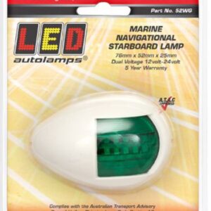 LEDAUT 12/24V LED Marine Navigation Starboard Lamp - 52WG