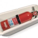 Fire Extinguisher Holder White 3mm ABS Plastic - Fire Extinguisher SOLD SEPARATELY