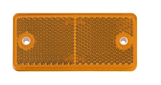 Amber Retro Reflector with Dual Fixing Holes