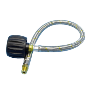 Coast RV Bromic 450mm Flexible SS LCC27 Gas Pigtail - Suit Twin Cylinders (1/4 Male Inverted Flare)