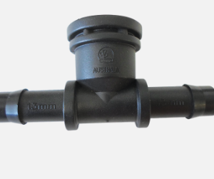 Threaded Tee 13mm Barbed x 1/2" BSP Female