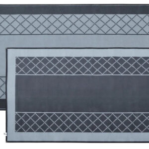ACM Annex Mat (Crisscross/Plain Centre) Grey/Black
