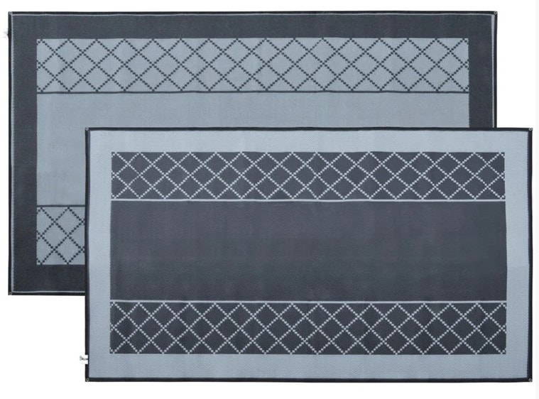 ACM Annex Mat (Crisscross/Plain Centre) Grey/Black