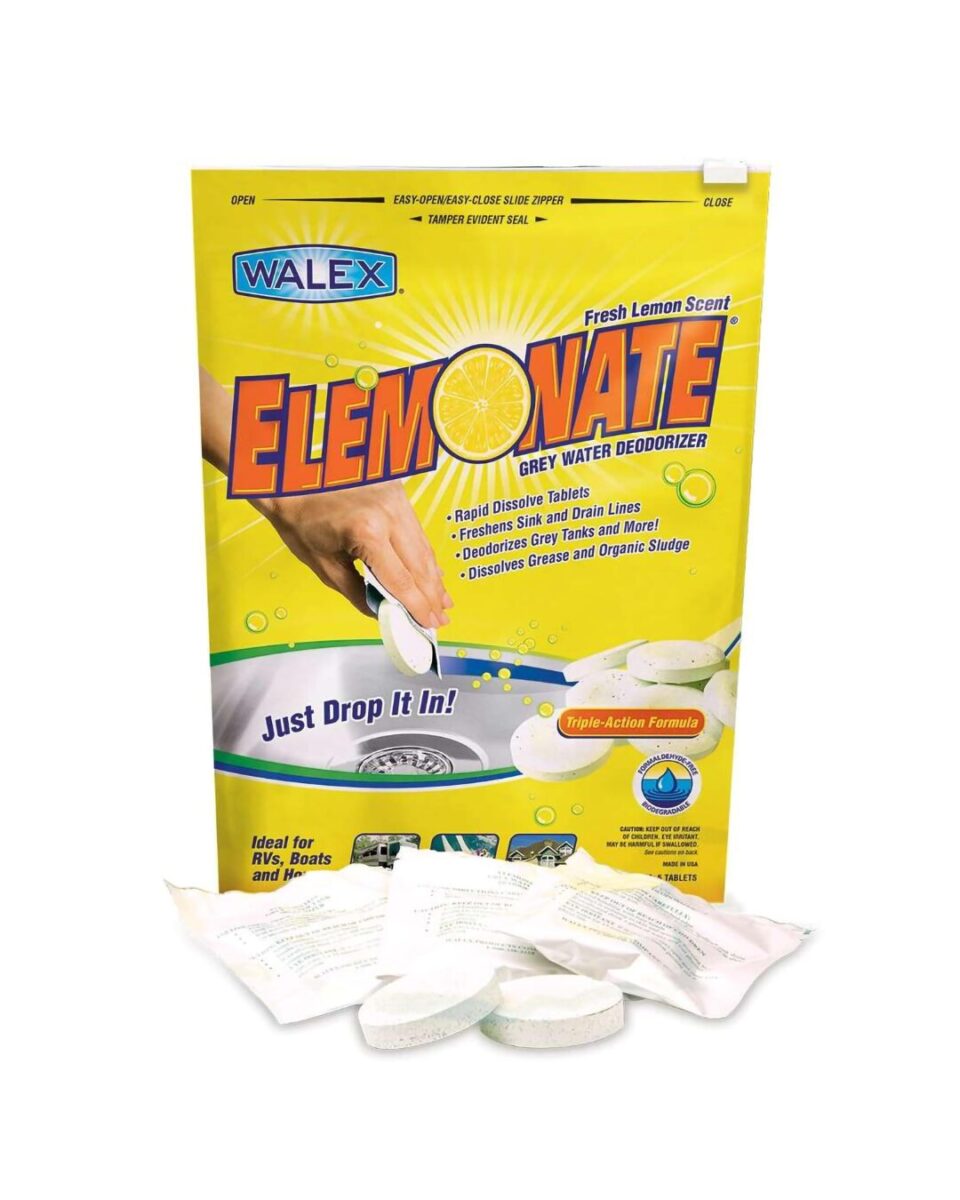 Walex Elemonate Grey Water Deodoriser - Lemon Scent - 5 Tablets