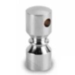 TRAY RAIL PILLAR THRU NICKEL PLATED SUIT 4MM RAIL CARAVAN