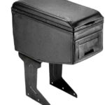 Armrest Arm Rest Central Console Storage Box Leather Black Universal Organizer Cup Holders