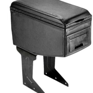 Armrest Arm Rest Central Console Storage Box Leather Black Universal Organizer Cup Holders