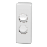 2 Gang Wall Switch - White