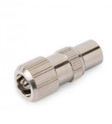 Coax Plug Male Chrome Steel