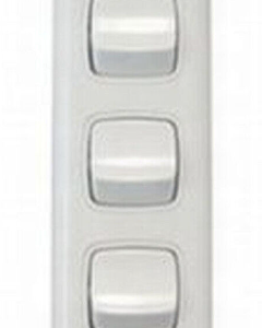 3 Gang Architrave Light Switch Triple White Electrical Narrow Arc Slim