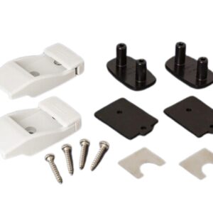 Plastic Wall Bracket Kit (Polar White) For Fiamma Awning Legs 98655-176