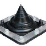 FLASHING 0 SOLAR 0-35MM PIPE 100 X 100MM BASE BLACK PREM