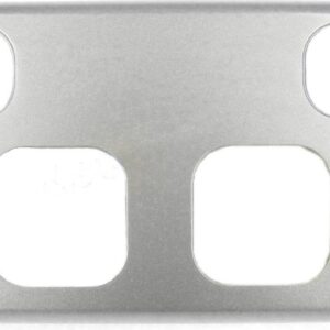 DOUBLE POWER POINT COVER PLATE - SILVER