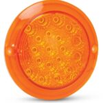 Round Indicator Lamp with Amber Lens 130mm dia