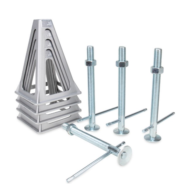 Camco Aluminium Stabilising Trailer Jack 4 Pack