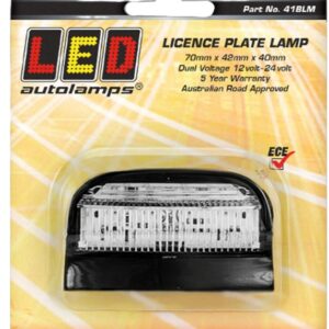 LED Licence Plate lamp with black housing multi V