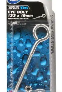 Zenith Eye Bolt Stainless Steel 133 x 19mm x 5/16"