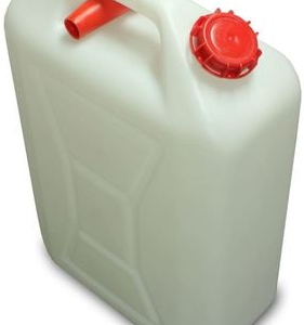 PVC JERRY CAN 20L W/BUNG WHITE